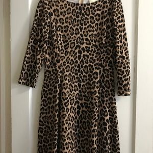 Kate Spade NWT Leopard Ponte Dress - Sz 14